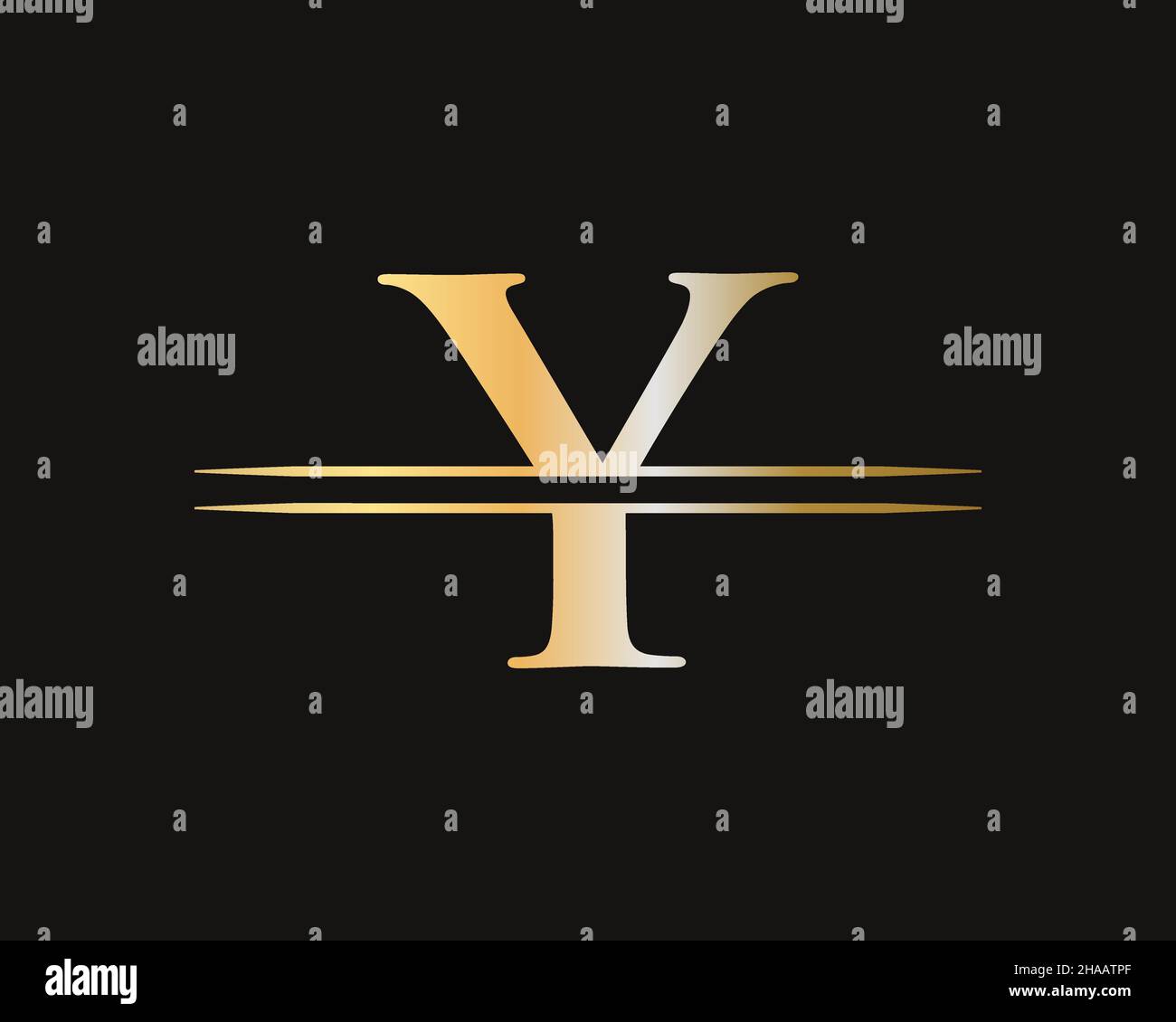 Y Logo design vector. Swoosh letter Y logo design Stock Vector