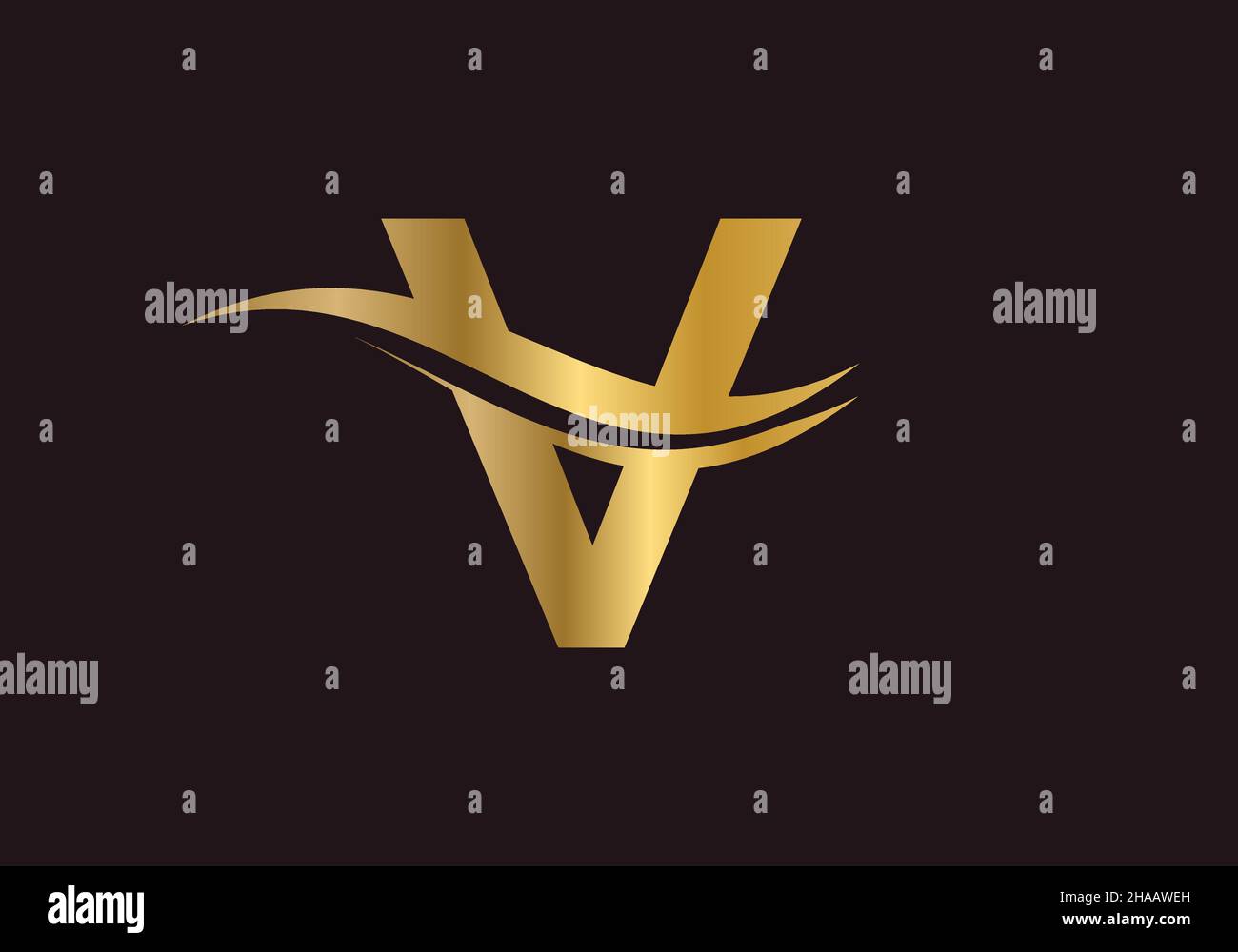 V Logo Design for business and company identity. Creative V letter with