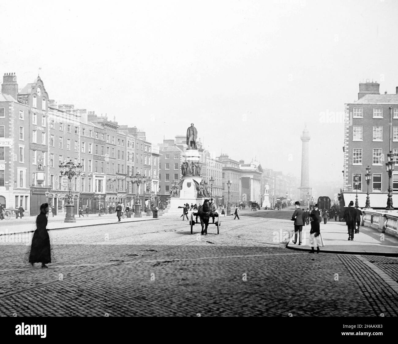 O'Connell Street, Dublin, Ireland, Victorian period Stock Photo