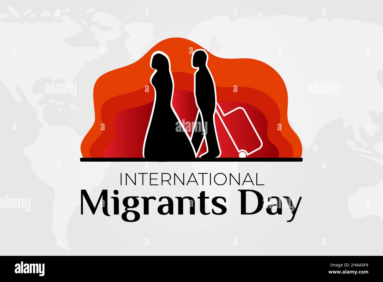 International Migrants Day Background Illustration Stock Vector Image ...