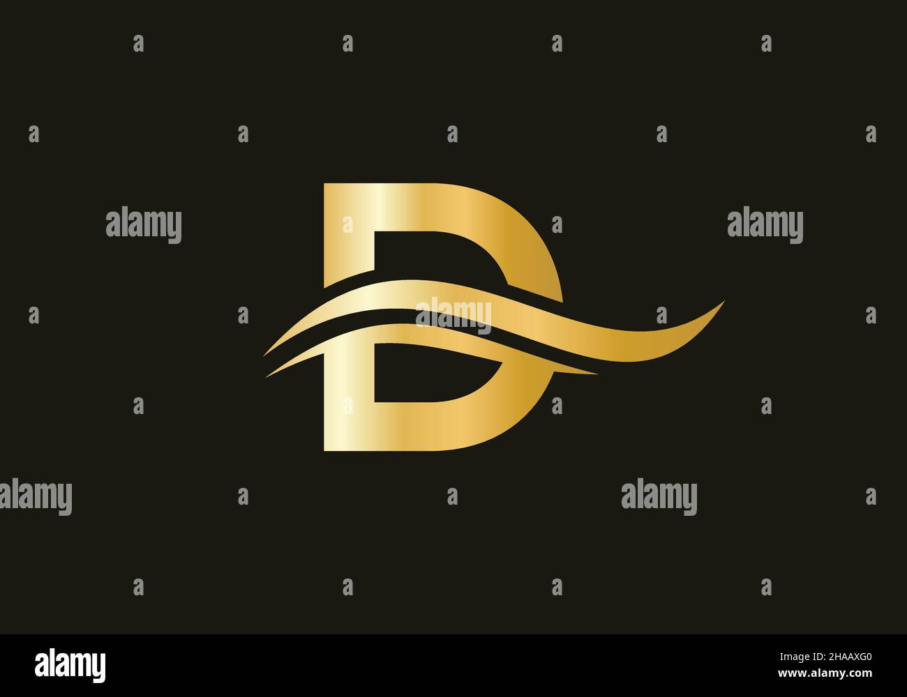 Modern D logotype for luxury branding. Initial D letter business logo ...