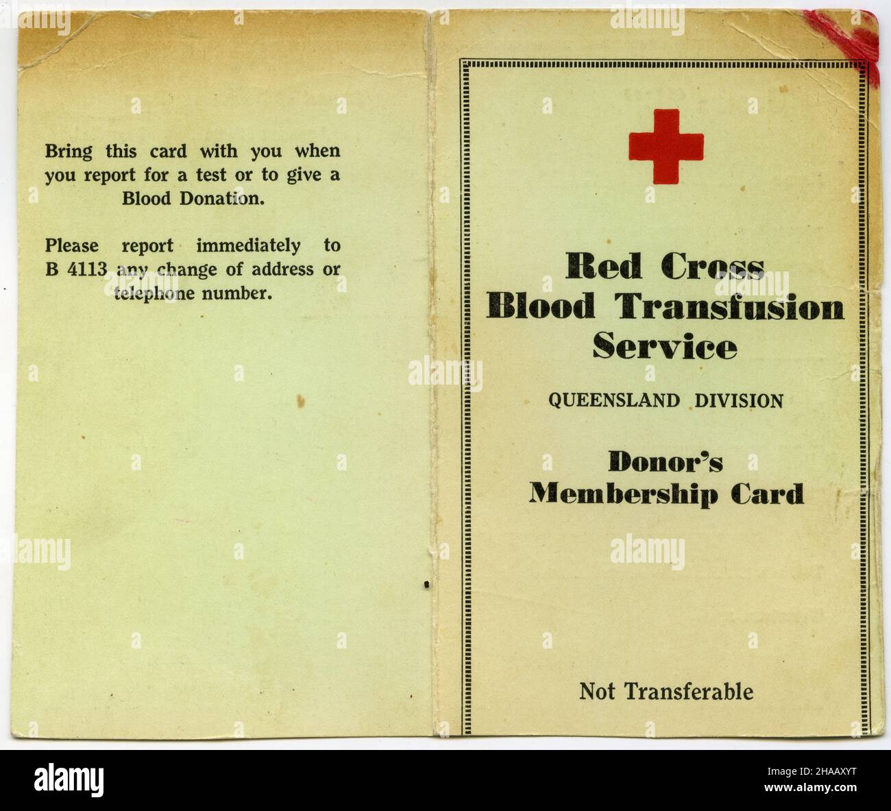 Red Cross Blood Donor Id Card