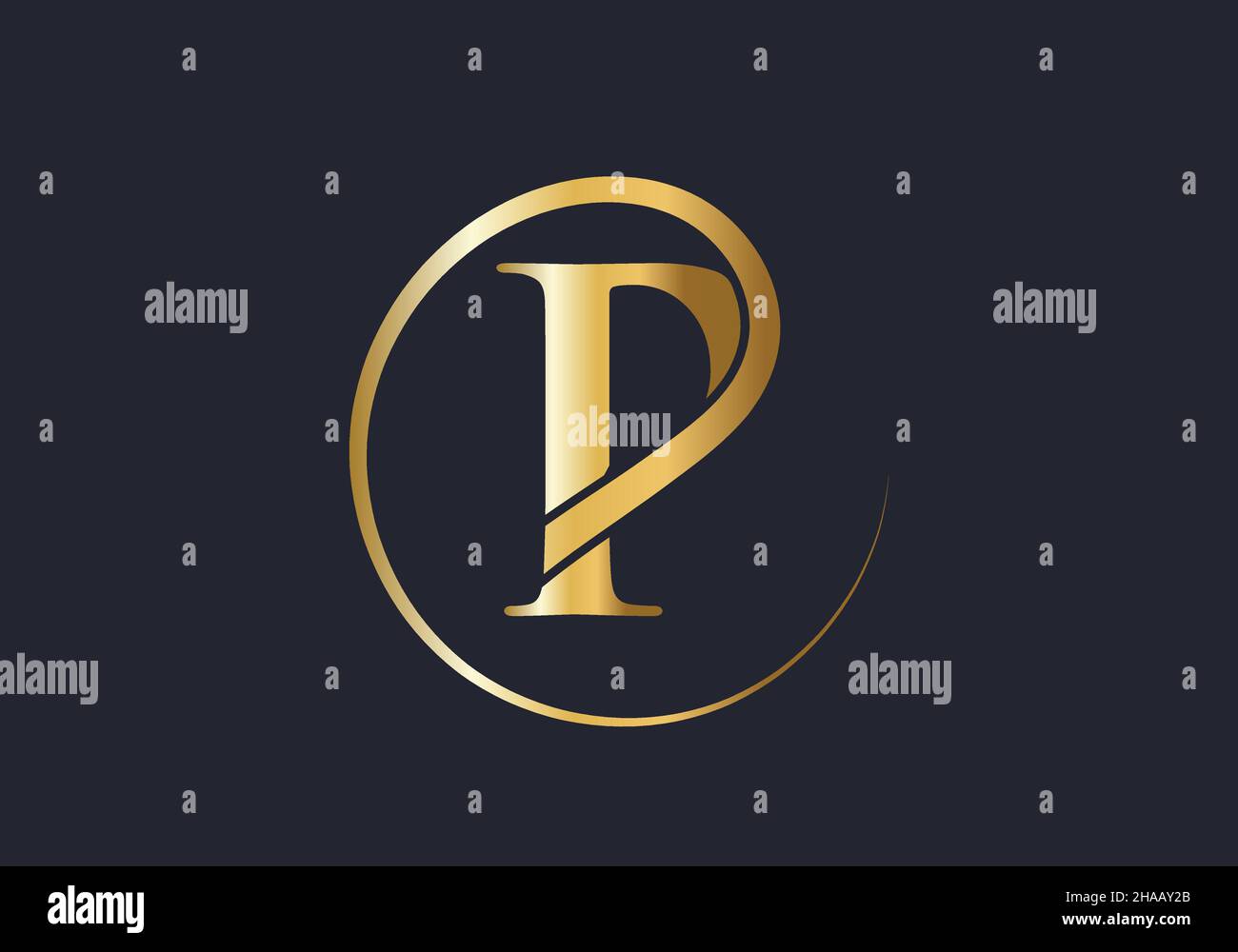 Letter P Logo Design for business and company identity. Creative P letter with luxury concept