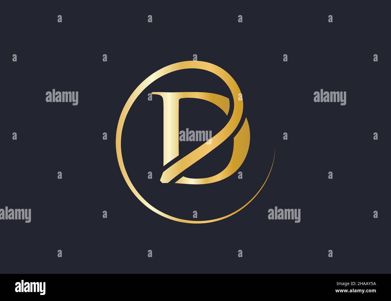 Creative D letter with luxury concept. Modern D Logo Design for