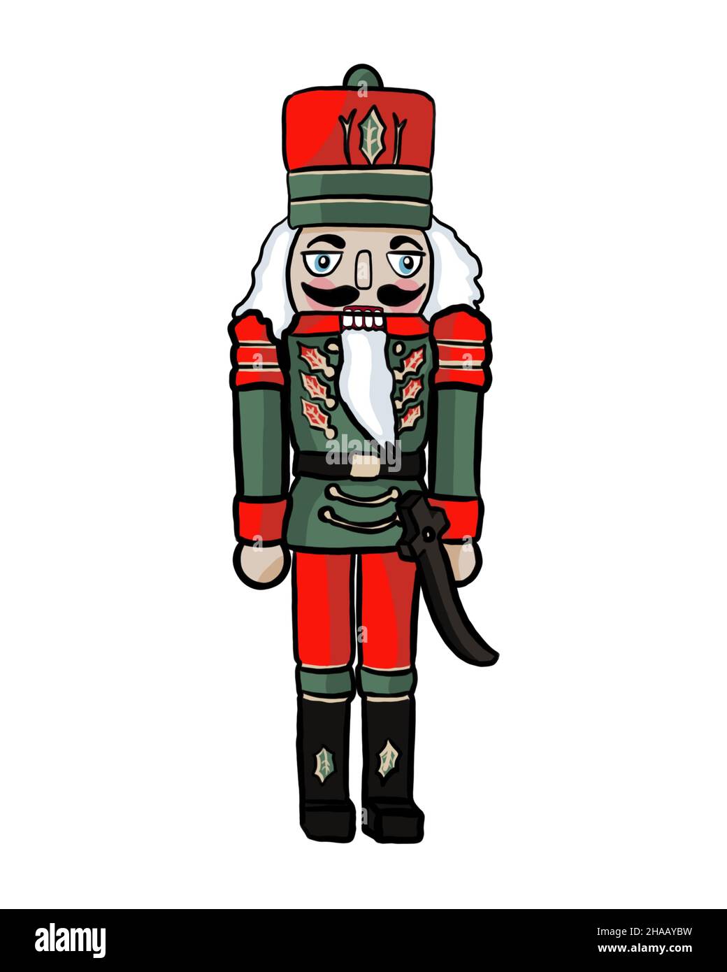 Drawing of Christmas nutcracker soldier Stock Photo Alamy