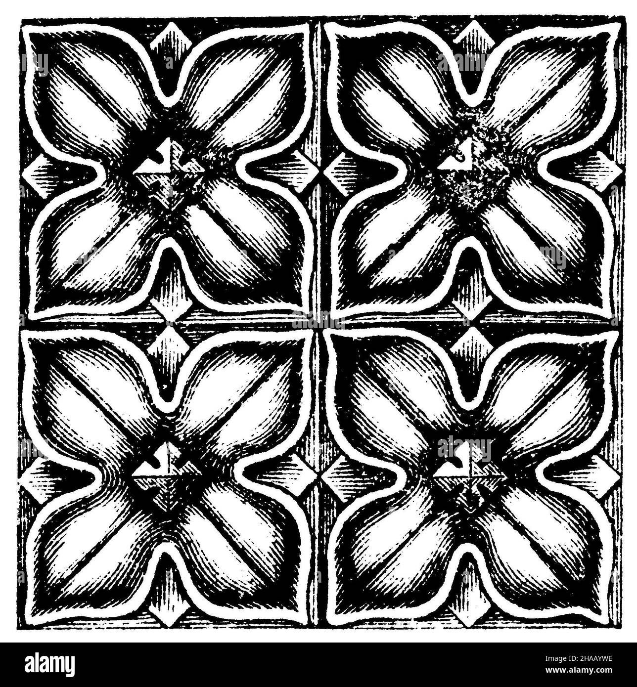 Diaper. Pattern from Geddington Cross in Northamptonshire