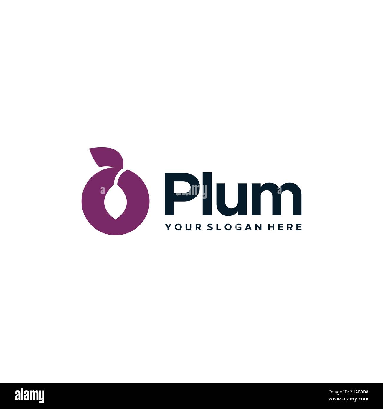 Modern flat letter mark DOTPLUM logo design  Stock Vector