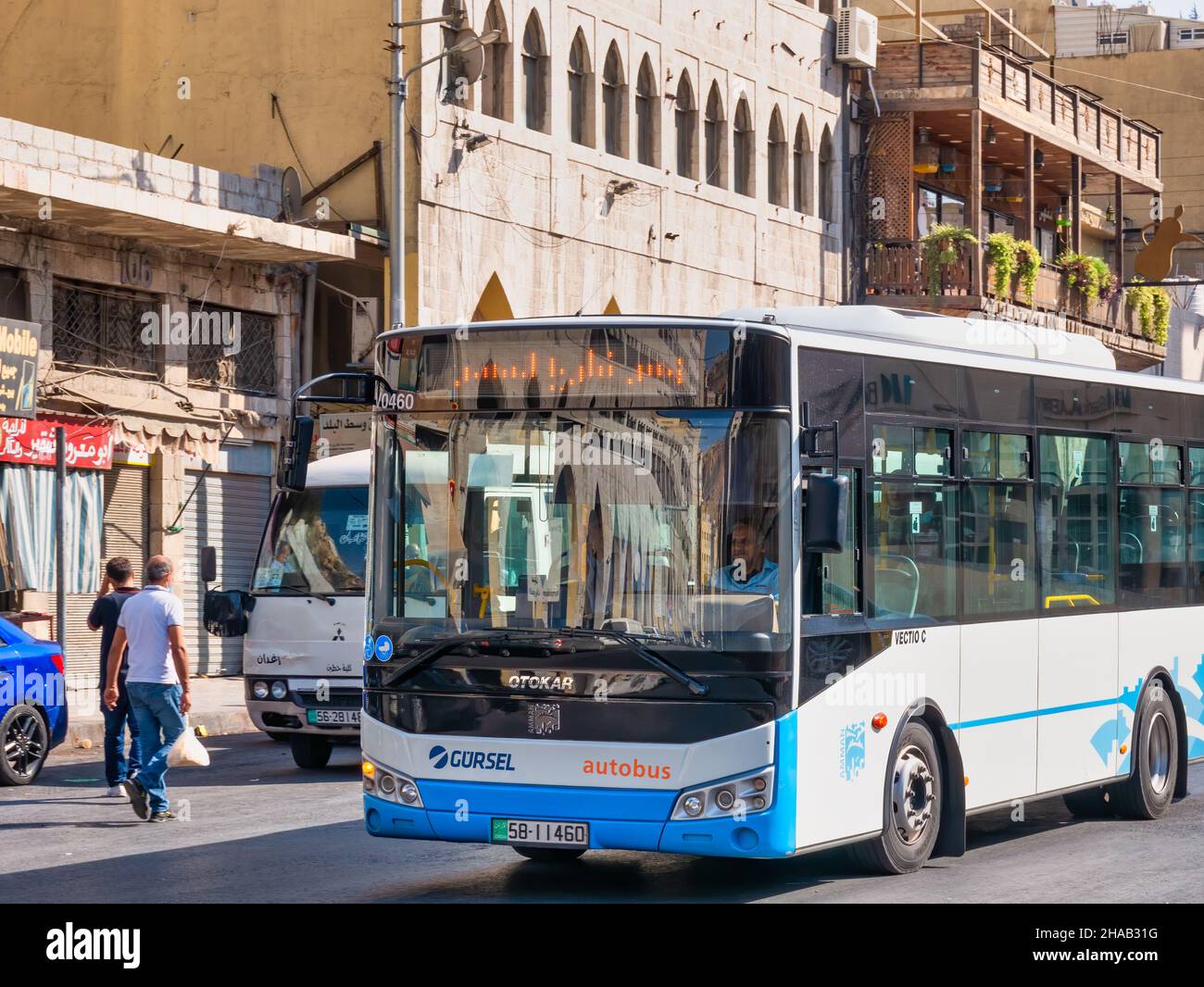 Amman, Jordan - 09.02.2021: Otokar public bus transport on the streets of  Amman city, Jordan Stock Photo - Alamy
