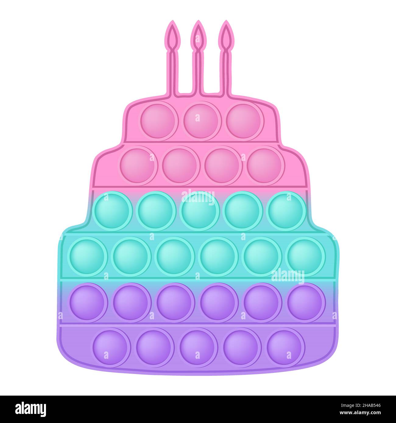 Popit figure big cake as a fashionable silicon toy for fidgets