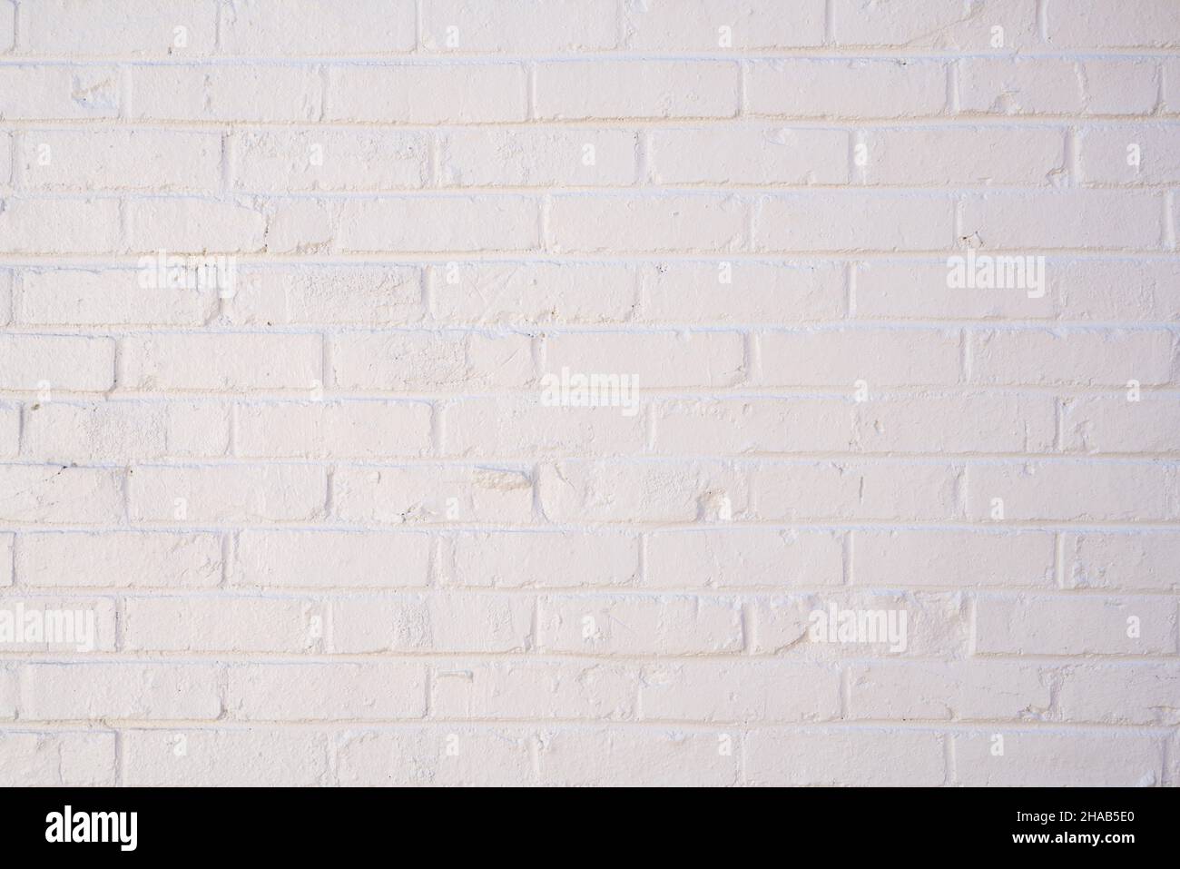 White brick wall texture background Stock Photo