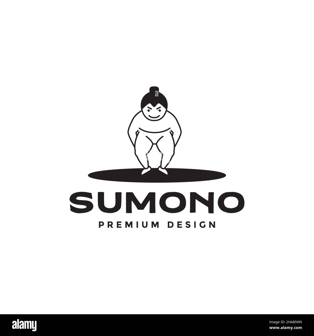 sumo kids cute logo symbol icon vector graphic design illustration idea creative Stock Vector