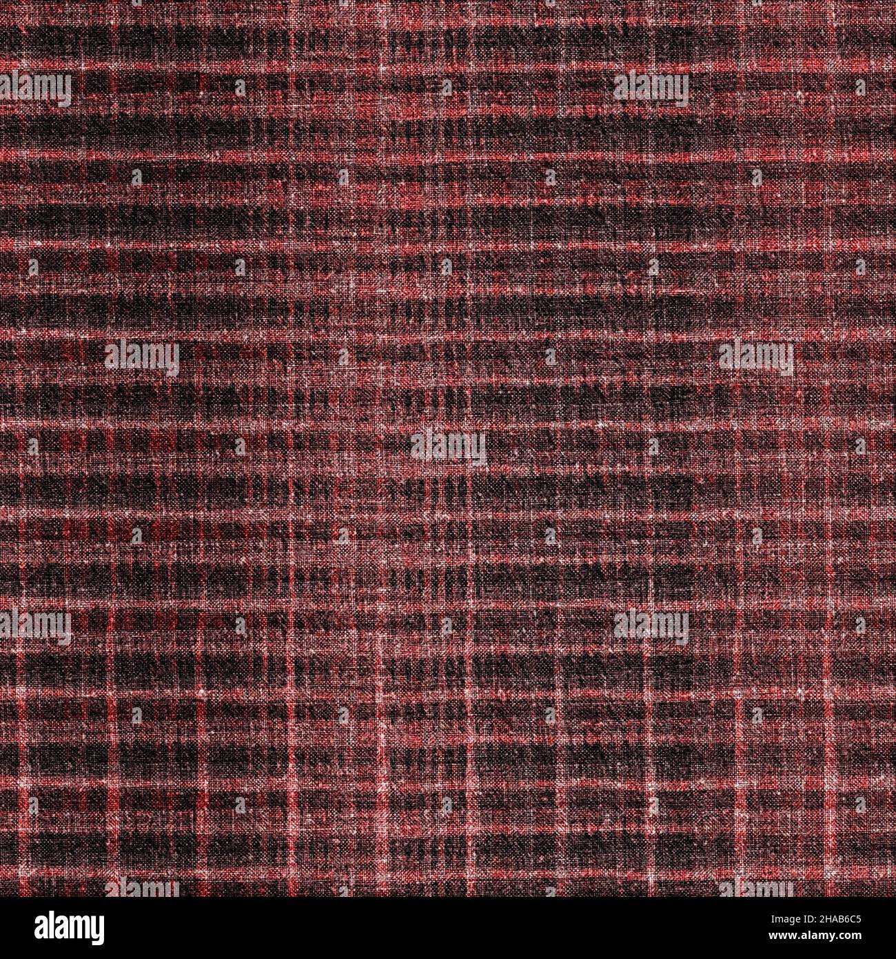 Checker Rustic Retro red black buffalo plaid check seamless pattern. Traditional ...