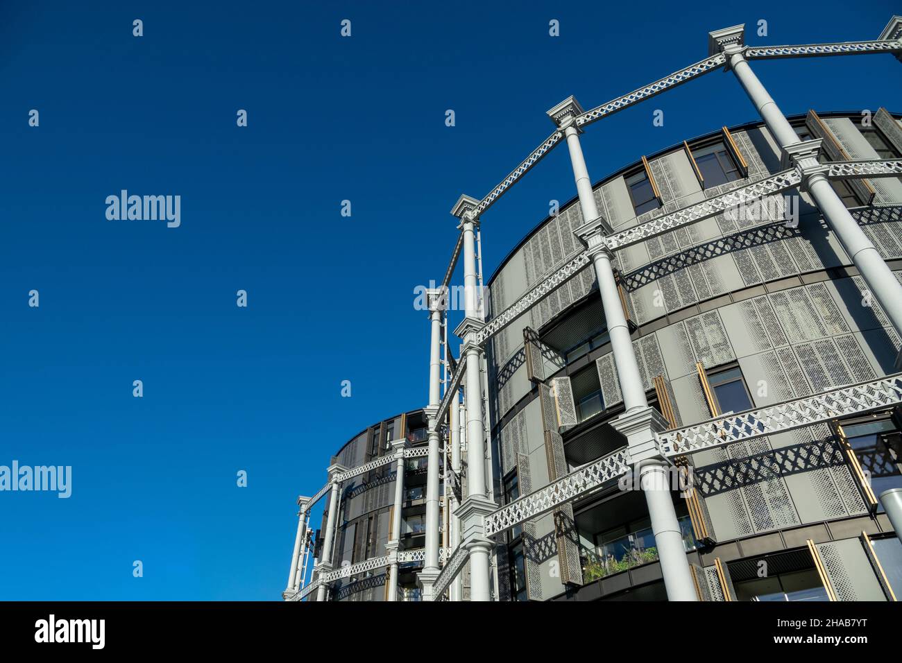 Gasholders luxury apartment development in Coal Drops Yard, Kings Cross, London, designed by