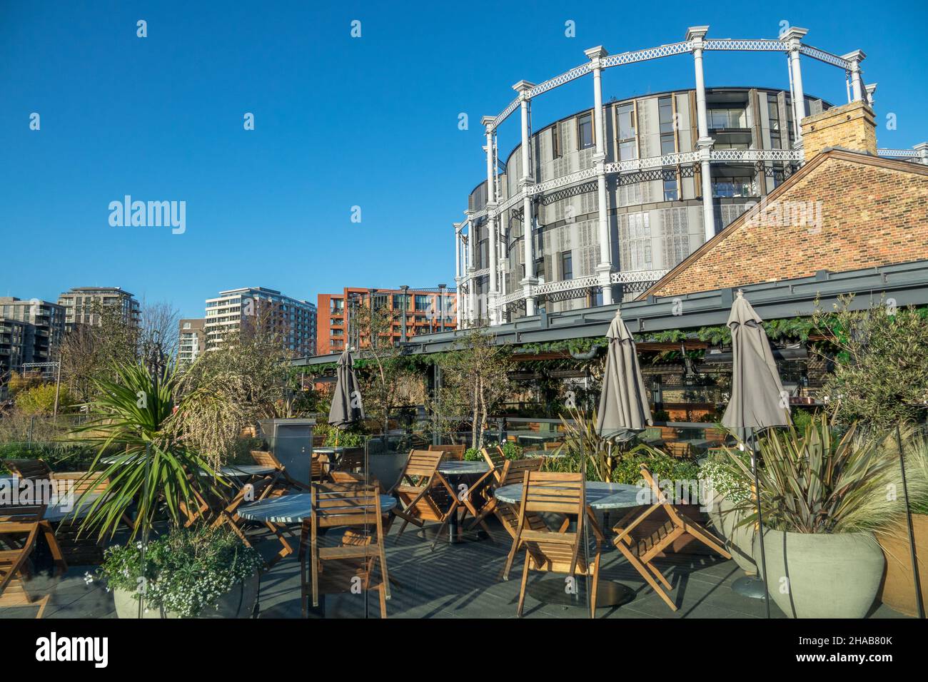 Gasholders luxury apartment development in Coal Drops Yard, Kings Cross, London, designed by