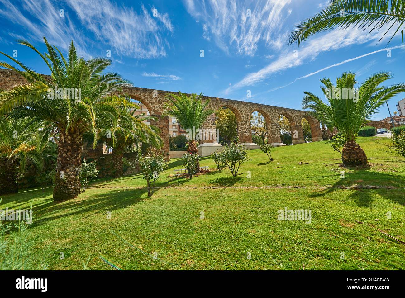 Aqueduct (16th cent.). Plasencia. Caceres, Extremadura, Spain, Europe Stock Photo