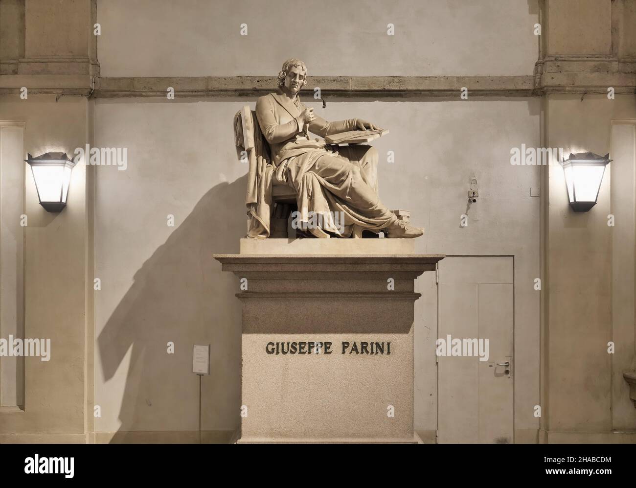 Statue of Giuseppe Parini in Brera accademy, Milan, Lombardy, Italy Stock Photo