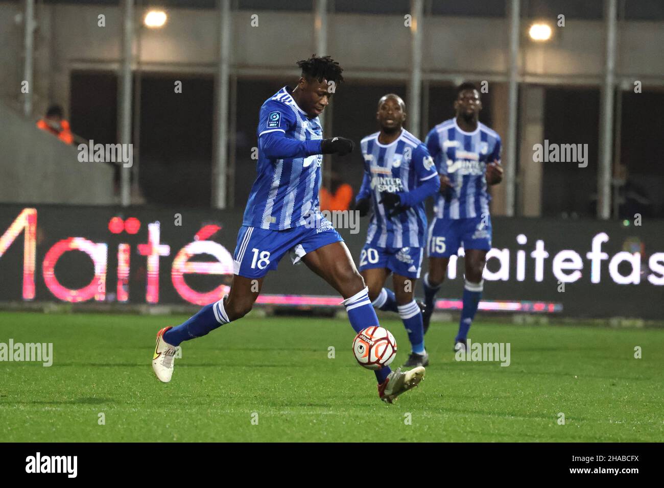Malik TCHOKOUNTE 18 Dunkerque during the French championship Ligue 2 football match between USL Malik TCHOKOUNTE 18 Dunkerque during the French championship Ligue 2 football match between USL