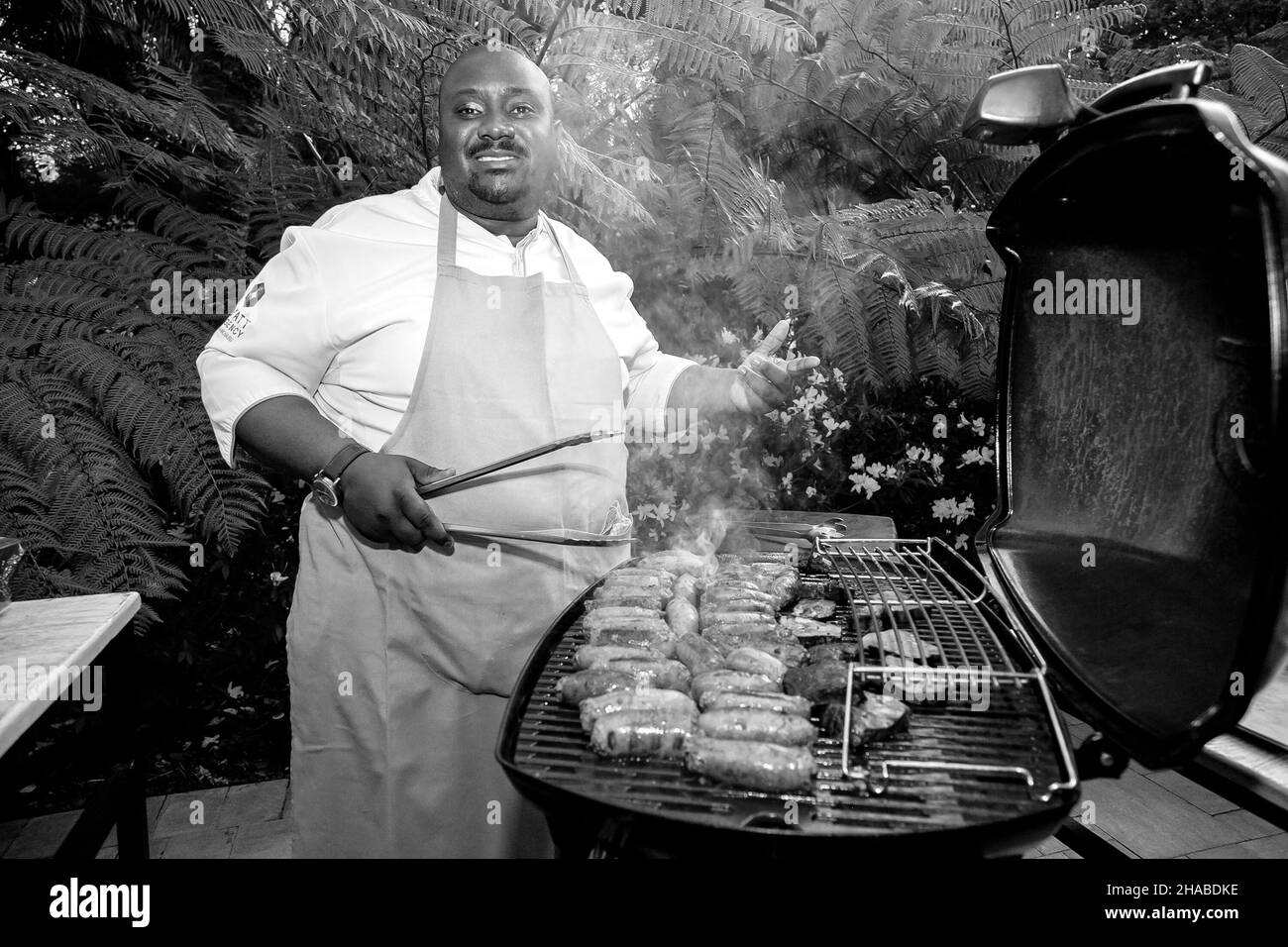 JOHANNESBURG, SOUTH AFRICA Oct 23, 2021 An African catering staff at