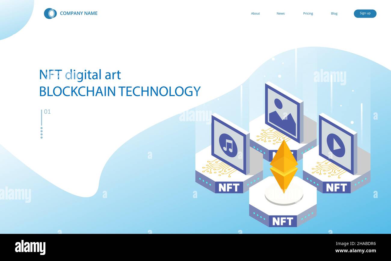 Isometric Digital art NFTs, generative art. NFT Non-fungible token is a  unique and non-interchangeable unit of data stored on a digital ledger  Stock Vector Image & Art - Alamy
