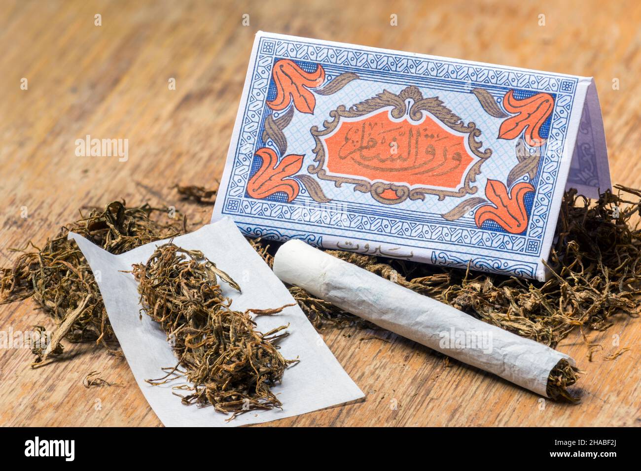 Lebanese brand rolling paper for tobacco and cigarettes Stock Photo
