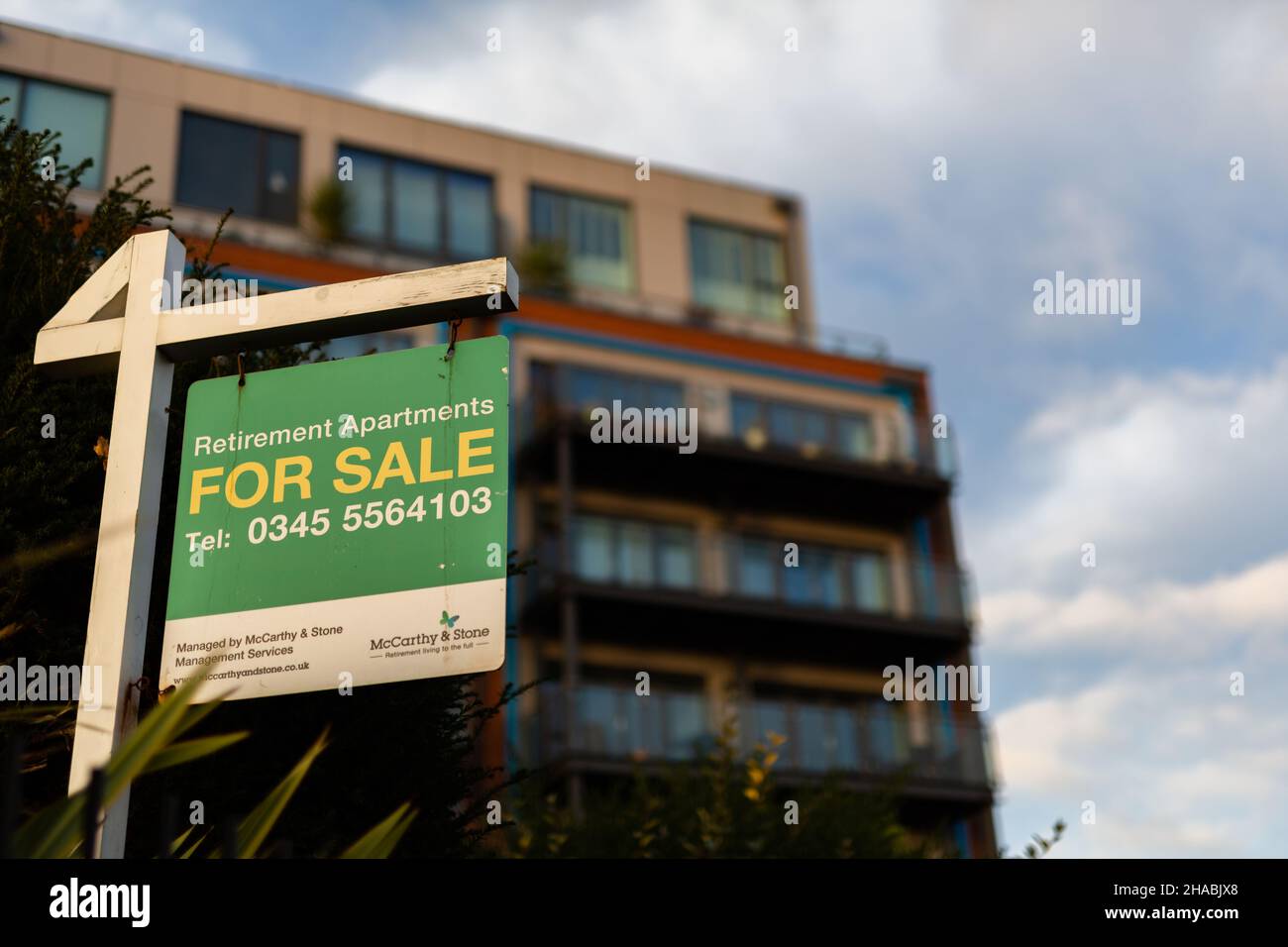 New Housing Development Advertising Sign High Resolution Stock