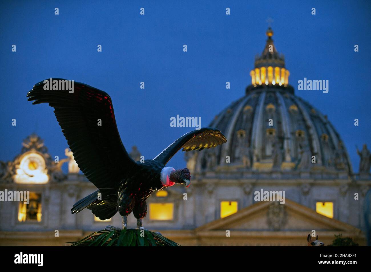 Italy, Rome, Vatican, 2021/12/11. A general view shows The Vatican's Christmas Tree and Nativity Scene at St. Peter's Square at the Vatican Photograph by Alessia Giuliani / Catholic Press Photo RESTRICTED TO EDITORIAL USE - NO MARKETING - NO ADVERTISING CAMPAIGNS. Stock Photo