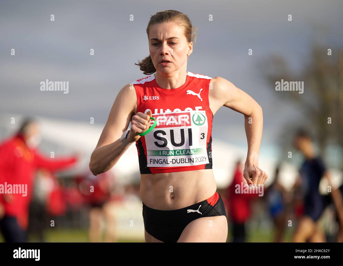 Switzerland's Selina Fehler in action during the Mixed Relay event during the SPAR European Cross Country Championships 2021 at Fingal-Dublin in Ireland. Picture date: Sunday December 12, 2021. Stock Photo