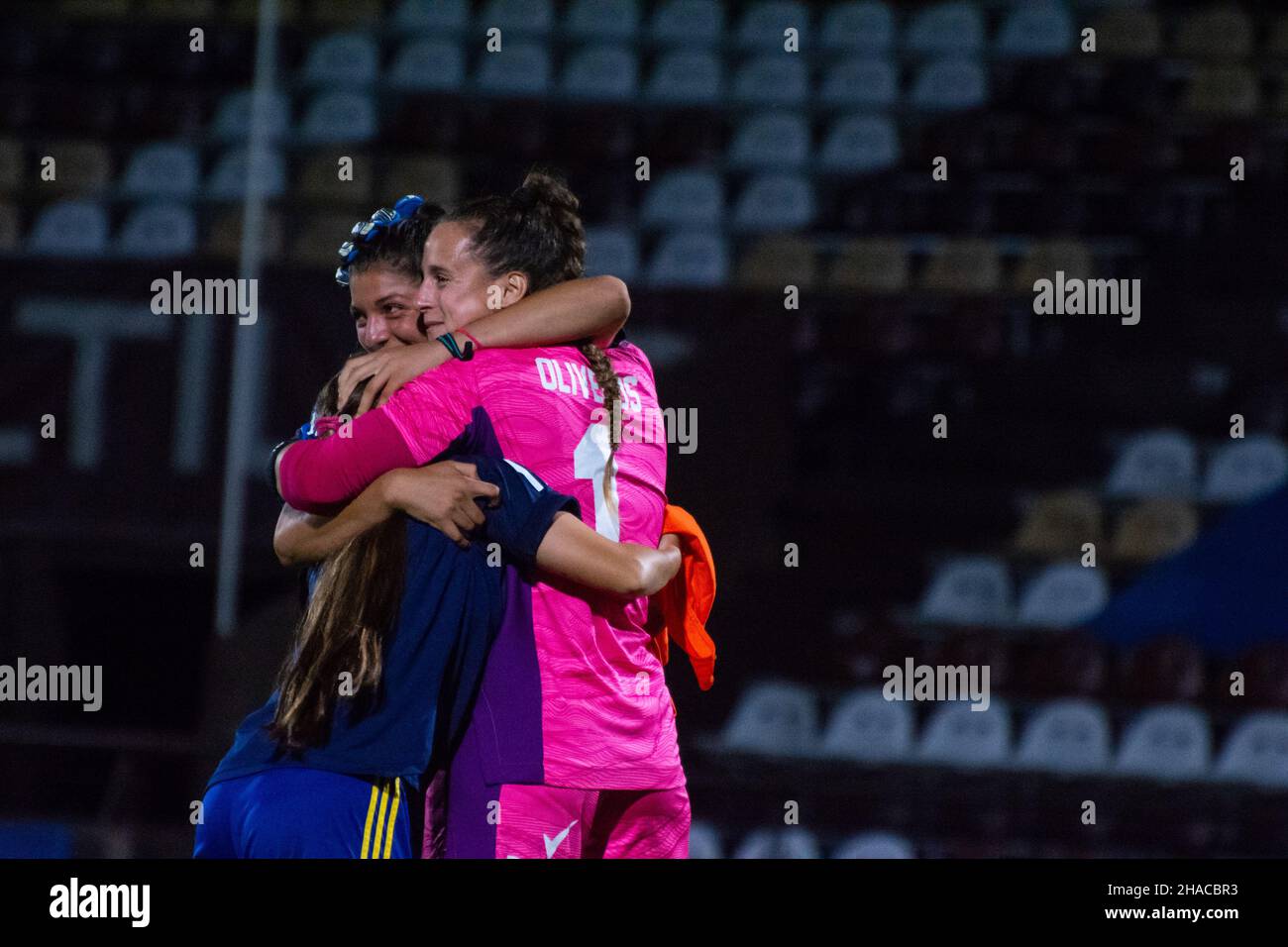 Vicente Lopez, Buenos Aires, Arg Laurina Oliveros (#1 Boca) celebrates after winning during the game between Boca Juniors and San Lorenzo at Vicente Lopez Stadium  Camila Ramenzoni/SPP Stock Photo