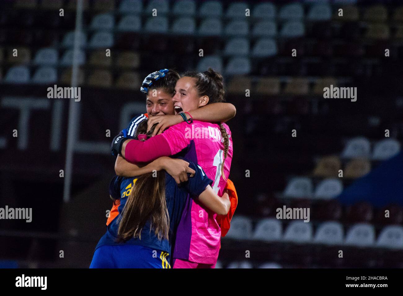 Vicente Lopez, Buenos Aires, Arg Laurina Oliveros (#1 Boca) celebrates after winning during the game between Boca Juniors and San Lorenzo at Vicente Lopez Stadium  Camila Ramenzoni/SPP Stock Photo