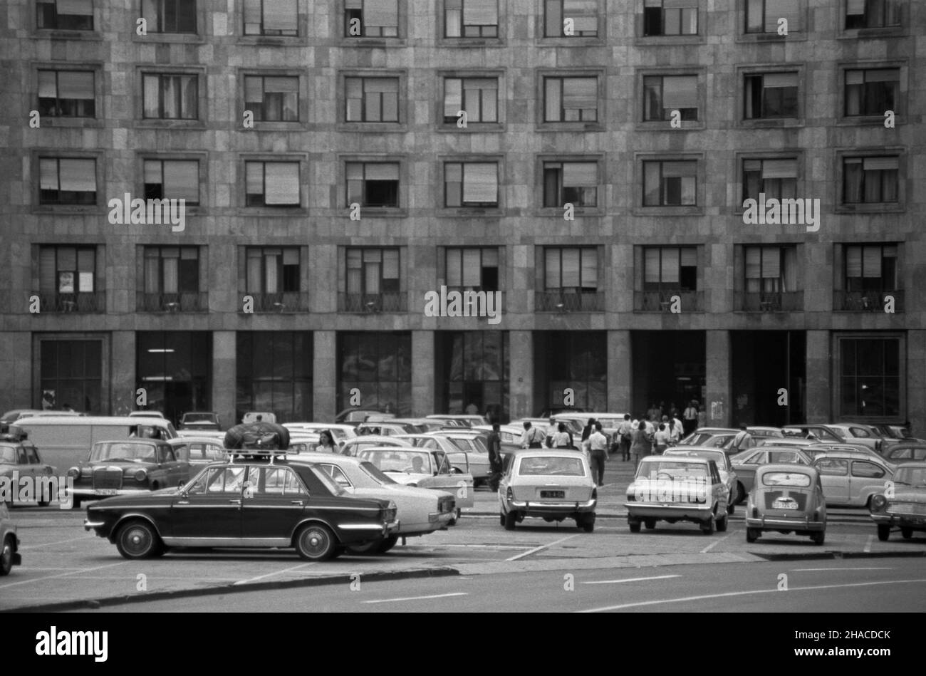 Parking lot in Belgrade, Serbia, 1971 Stock Photo Alamy