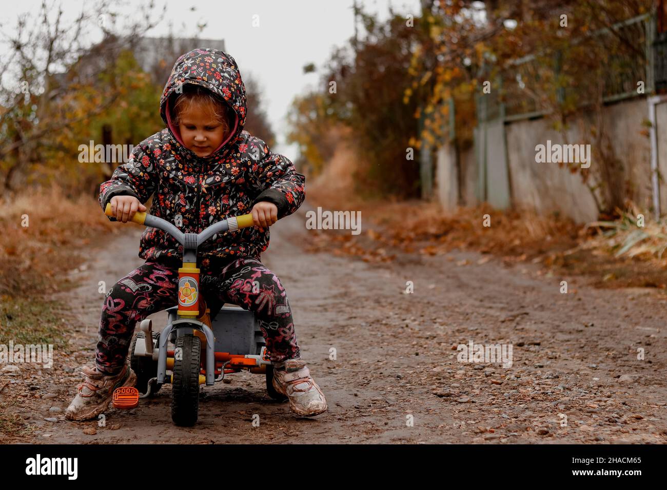 2 year old riding bike