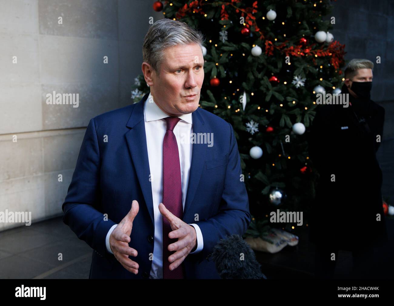 London, UK. 12th Dec, 2021. Labour Leader, Keir Starmer, at the BBC Studios for The Andrew Marr Show. Credit: Tommy London/Alamy Live News Stock Photo
