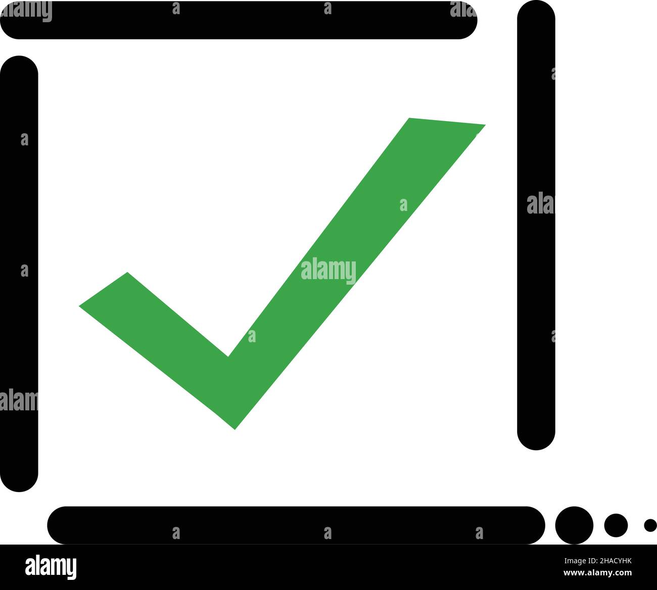 Suitable web icon for selected scenes, confirmation and business scenes. Unique vector data. Stock Vector