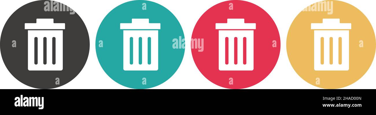 Trash icon that can be used for various scenes. Stock Vector