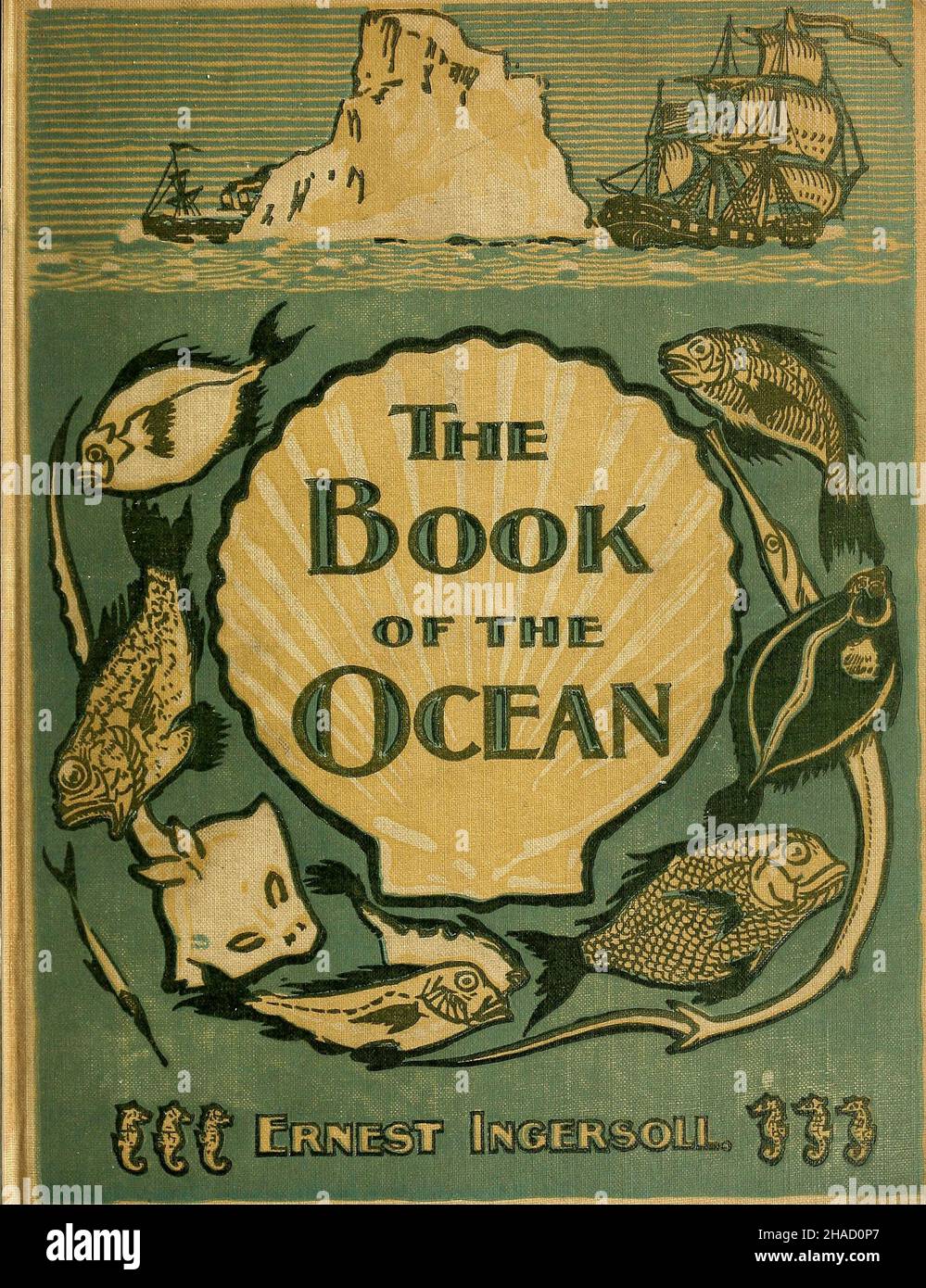 from ' The book of the ocean ' by Ernest Ingersoll, Publication date 1898 Publisher: New York, The Century co. Topics include The ocean and its origin.-- Waves, tides, and currents.--The building and rigging of ships.--Early voyages and exploration.--Secrets won from the frozen North.--War-ships and naval battles.--The merchants of the sea.--Robbers of the seas.--Yachting and pleasure-boating.--Dangers of the deep.-- Fishing and other marine industries.--The plants of the sea and their uses.--Animal life in the sea Stock Photo