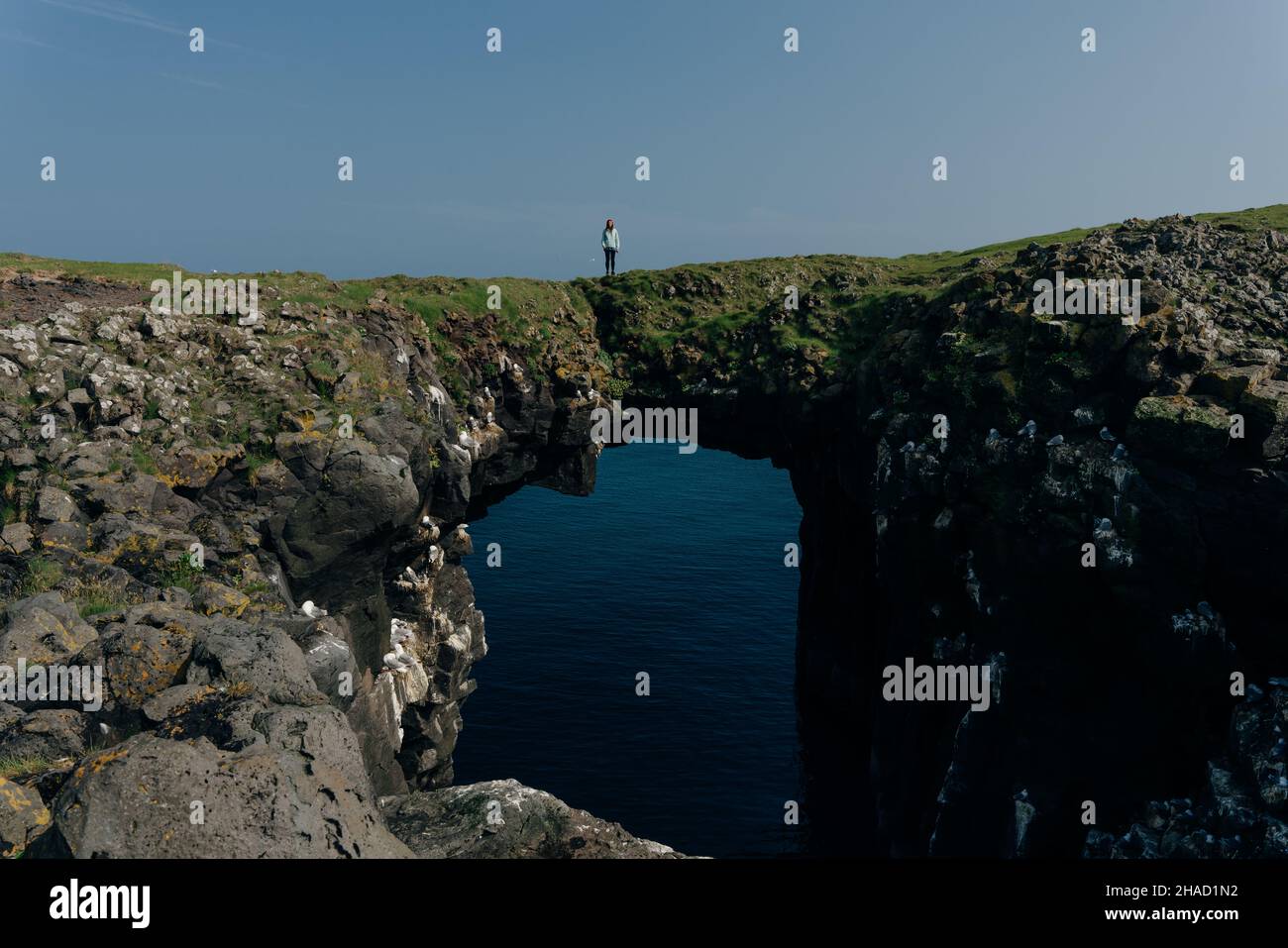 The most famous rock formation in the Arnarstapi area is Gatklettur, or ...