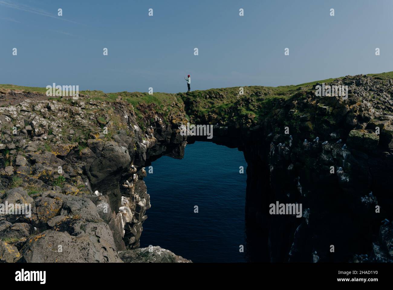 The most famous rock formation in the Arnarstapi area is Gatklettur, or ...