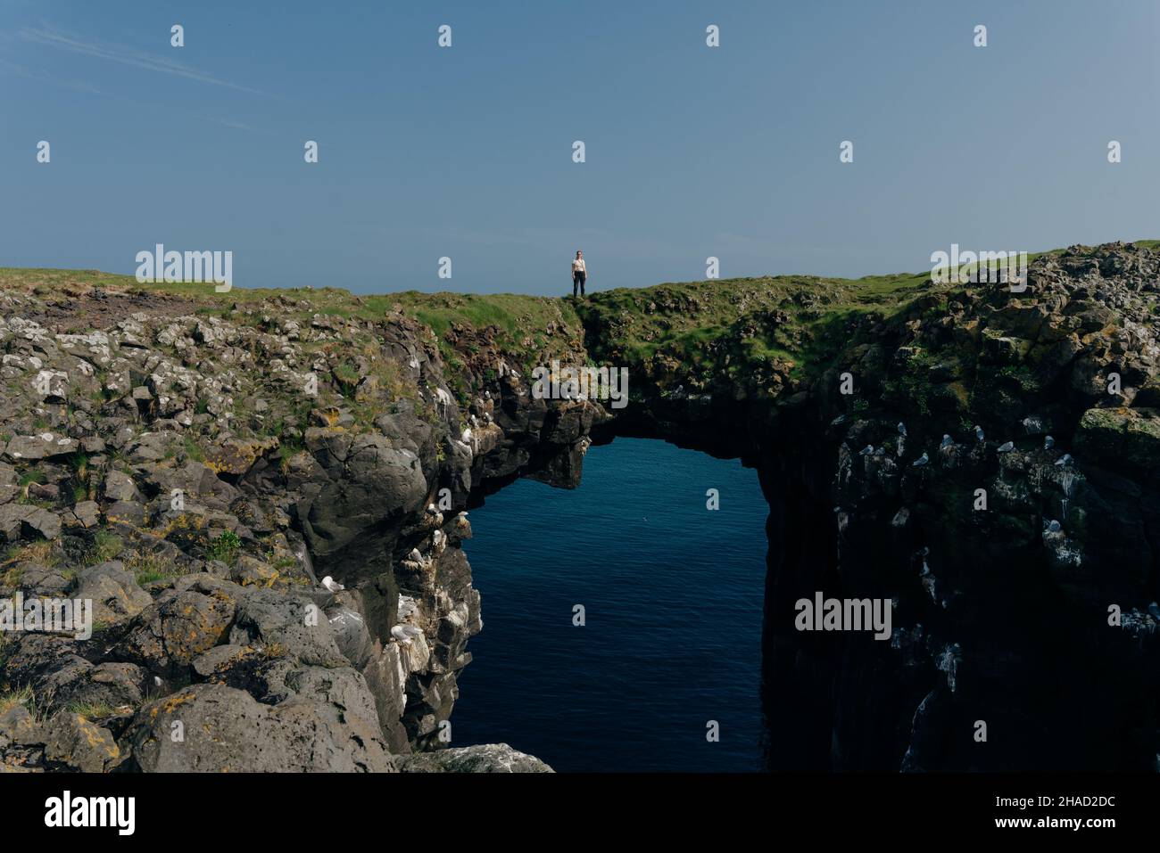 The most famous rock formation in the Arnarstapi area is Gatklettur, or ...