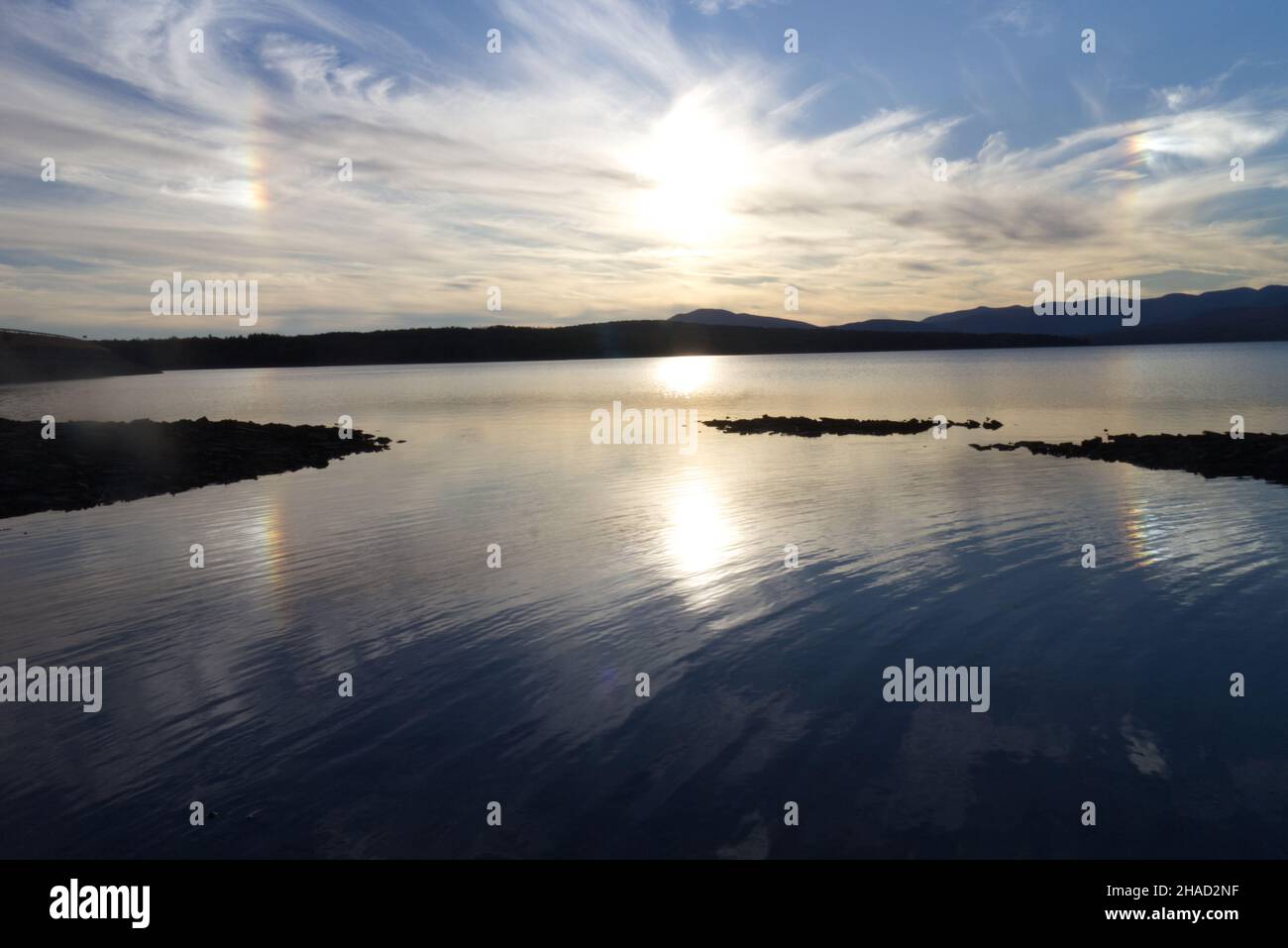 Ashokan Reservoir, sunset, NY Stock Photo Alamy