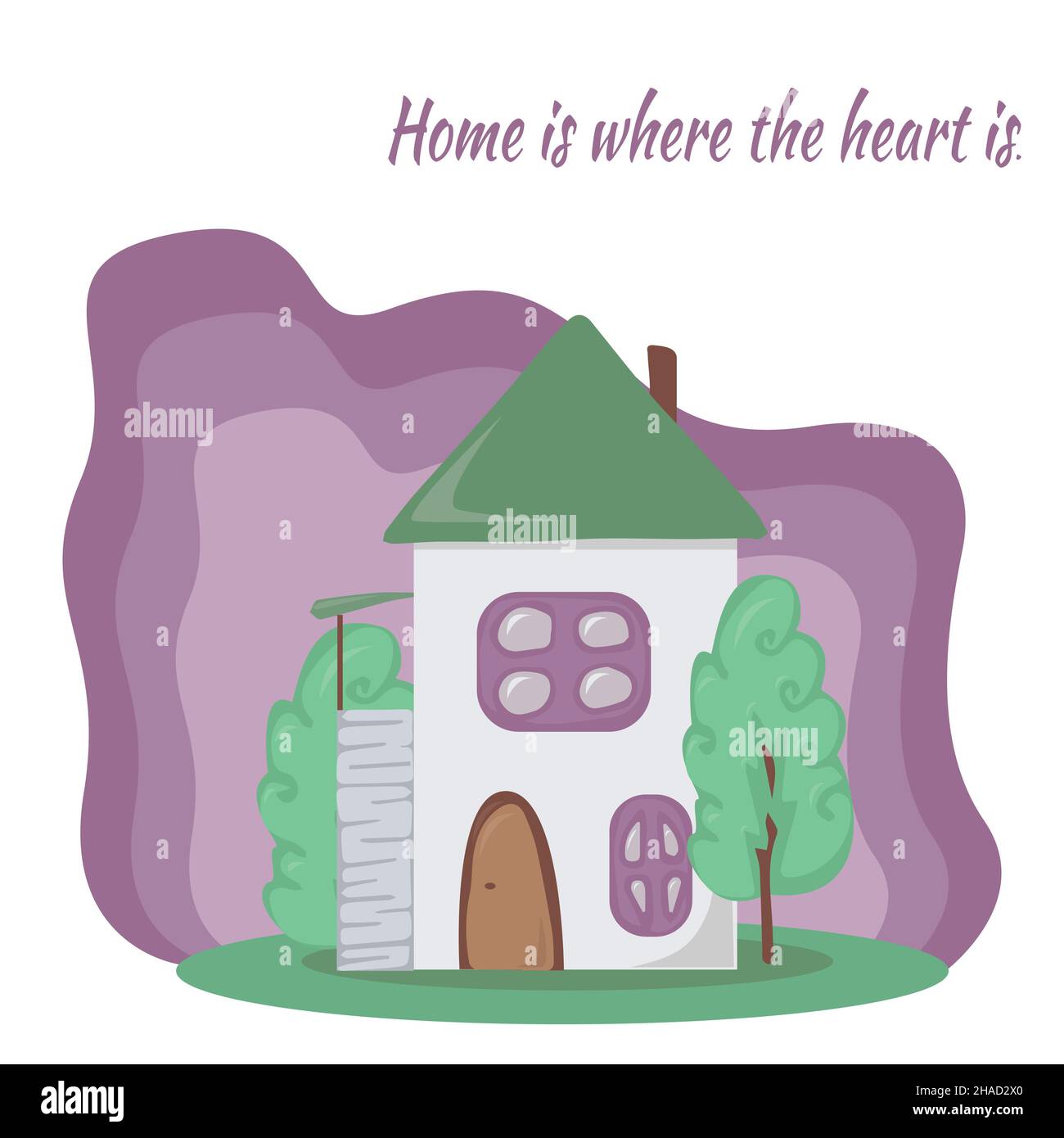 Fabulous house. Illustration for a fantasy story. Stock Vector