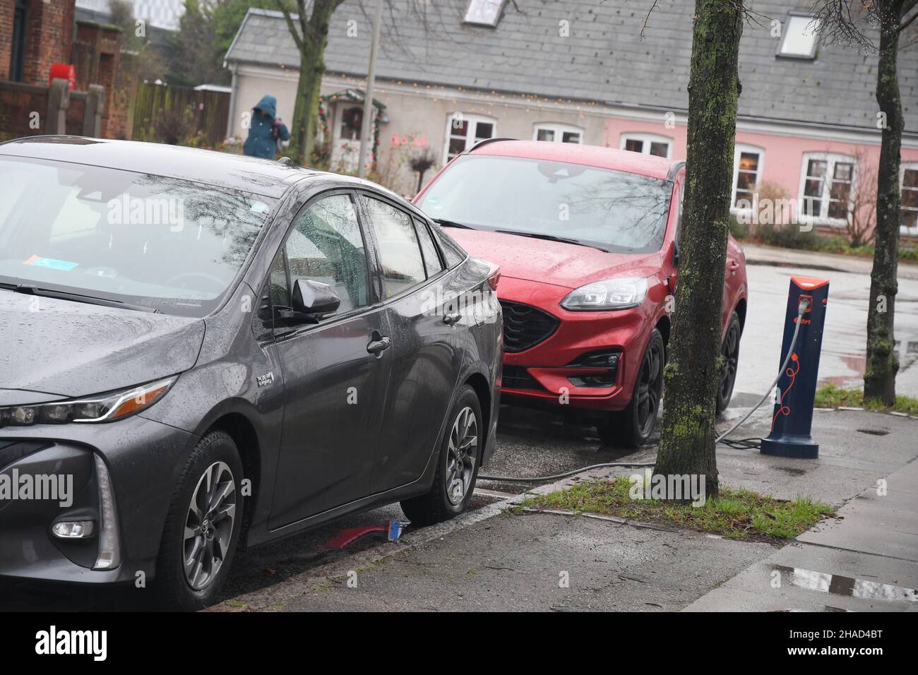 Copenhagen/Denmark./12 Decemeber 2021/ Various eelctric brand autos