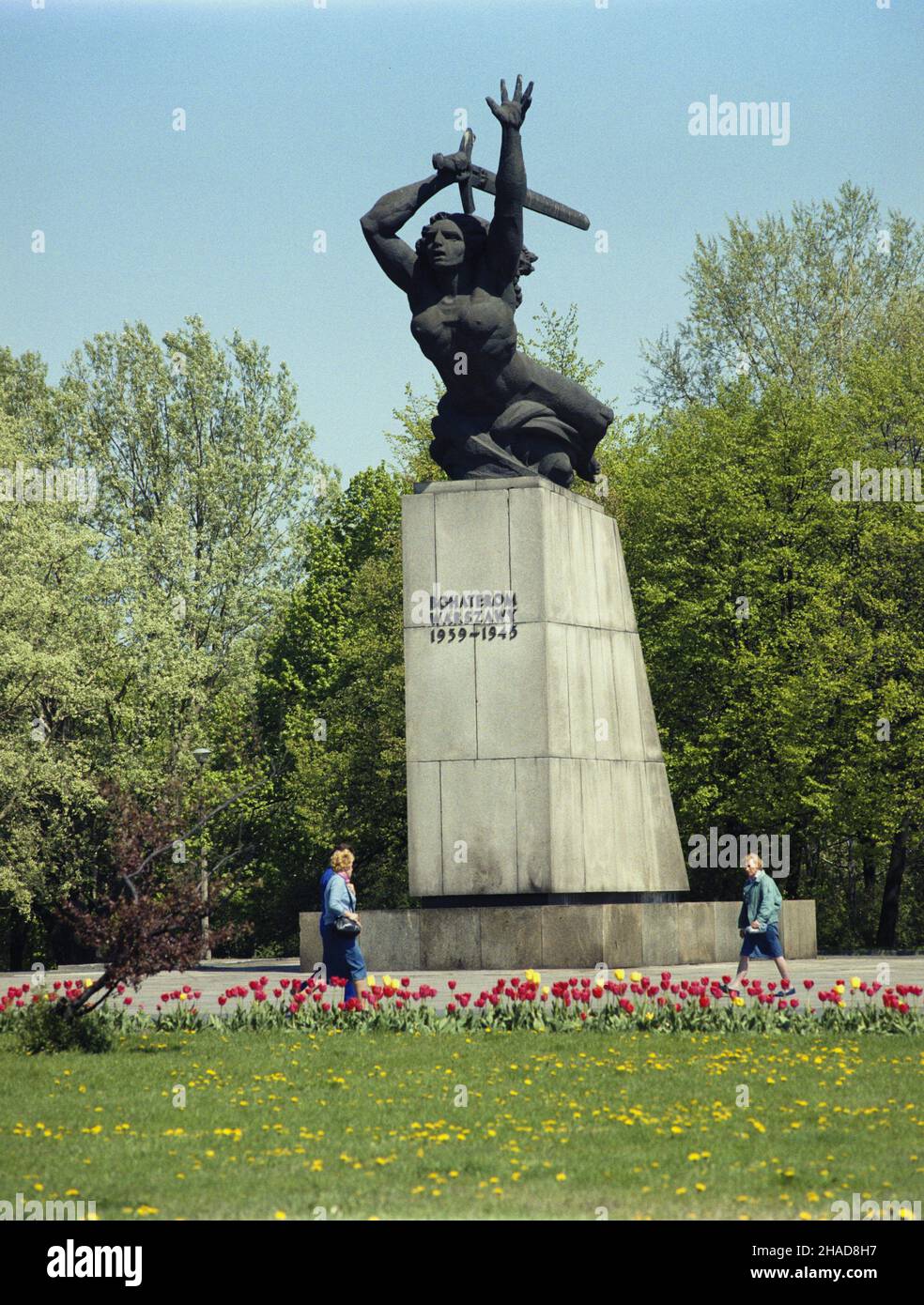 Warszawska Nike - The Monument to the Heroes of Warsaw - Nike, city  landmarks, rebuild old town. Warszawa / Poland Stock Photo - Alamy