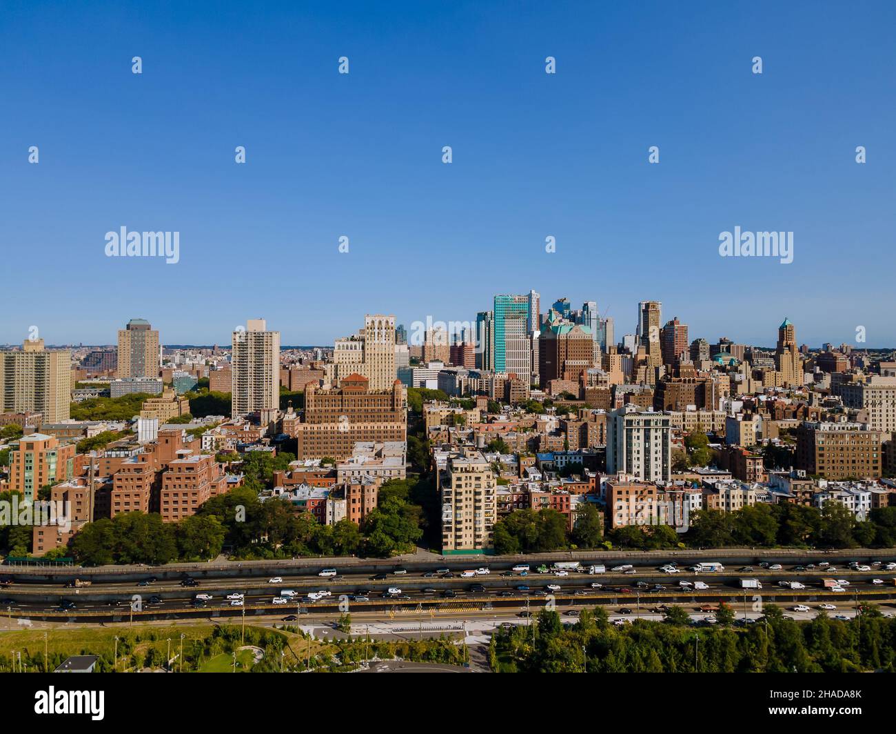 Aerial view of Brooklyn is the most populous of downtown Brooklyn New
