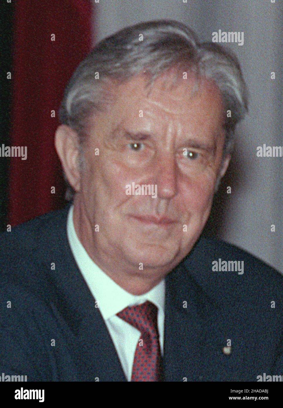 Warszawa 1990. Mec. Tadeusz de Virion , adwokat  /bpt/ PAP/CAF-PIOTR JANOWSKI Stock Photo