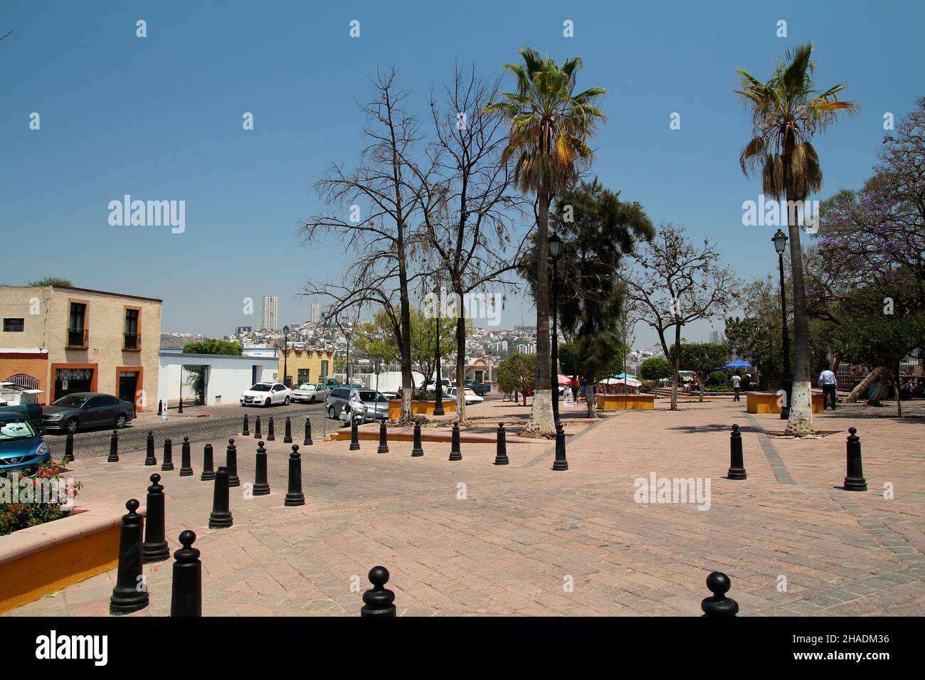 Central square in Santiago de Queretaro city, Queretaro, Mexico. Stock Photo