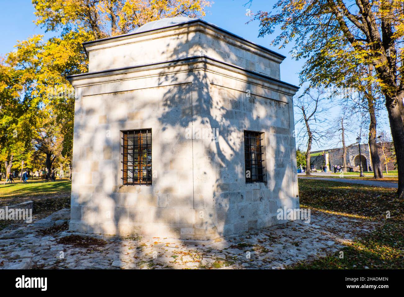 Damat Ali-Pasas Turbeh, hexagonal mausoleum, Park Kalemegdan, Belgrade, Serbia Stock Photo