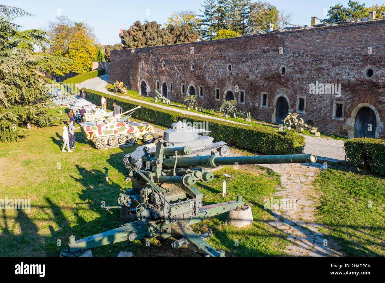 Vojni, military museum, Park Kalemegdan, Belgrade, Serbia Stock Photo