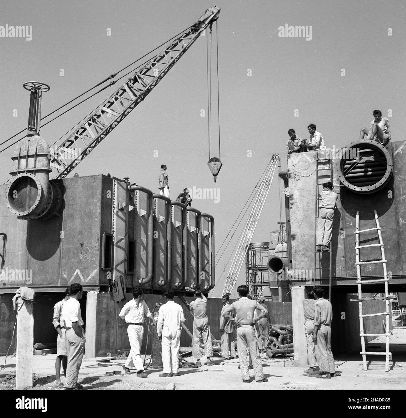 1959, historical, steelworks under construction, Durgapur, Bengal