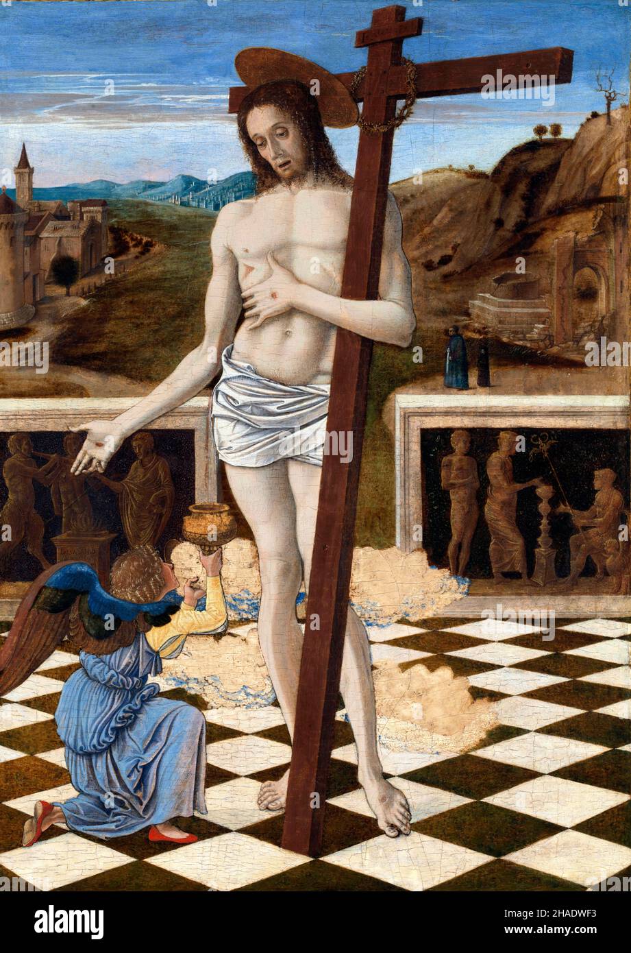 The Blood of the Redeemer by Giovanni Bellini (c.1435-1516), egg tempera on panel, c. 1465 Stock Photo