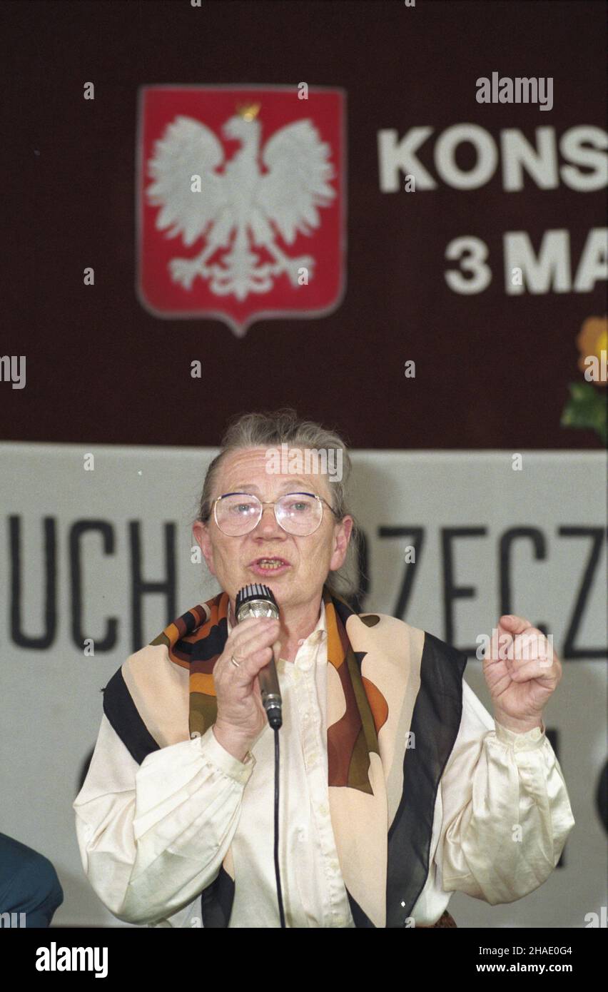 Warszawa 11.05.1995. Anna Walentynowicz dzia³aczka Wolnych Zwi¹zków Zawodowych. gr  PAP/Janusz Mazur Stock Photo